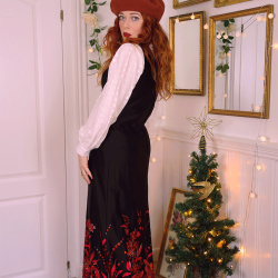 Orange Floral 70's Maxi | M