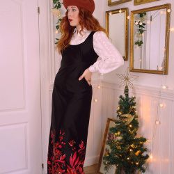 Orange Floral 70's Maxi | M