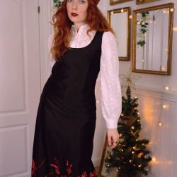 Orange Floral 70's Maxi | M