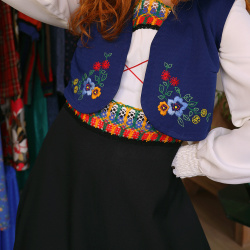 Black &amp; White 70's Dress &amp; Embroidered Waistcoat | S