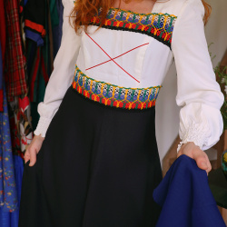 Black &amp; White 70's Dress &amp; Embroidered Waistcoat | S