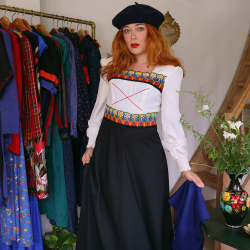 Black &amp; White 70's Dress &amp; Embroidered Waistcoat | S