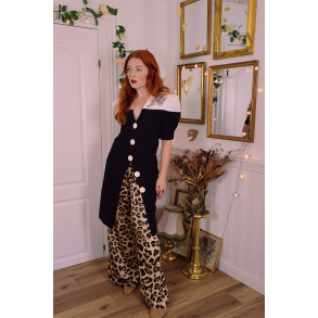 Black & White Rose 80's Blazer | S