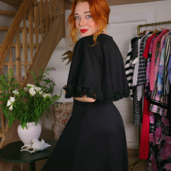 Black Angel Vintage Gown | S