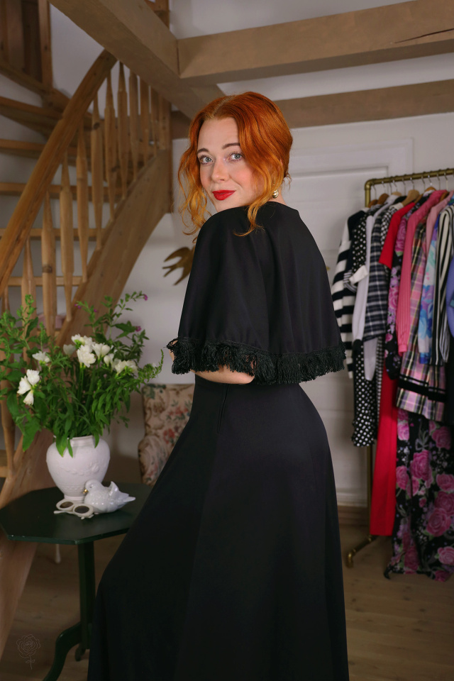 Black Angel Vintage Gown | S