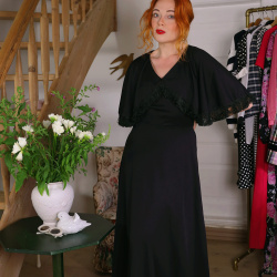 Black Angel Vintage Gown | S