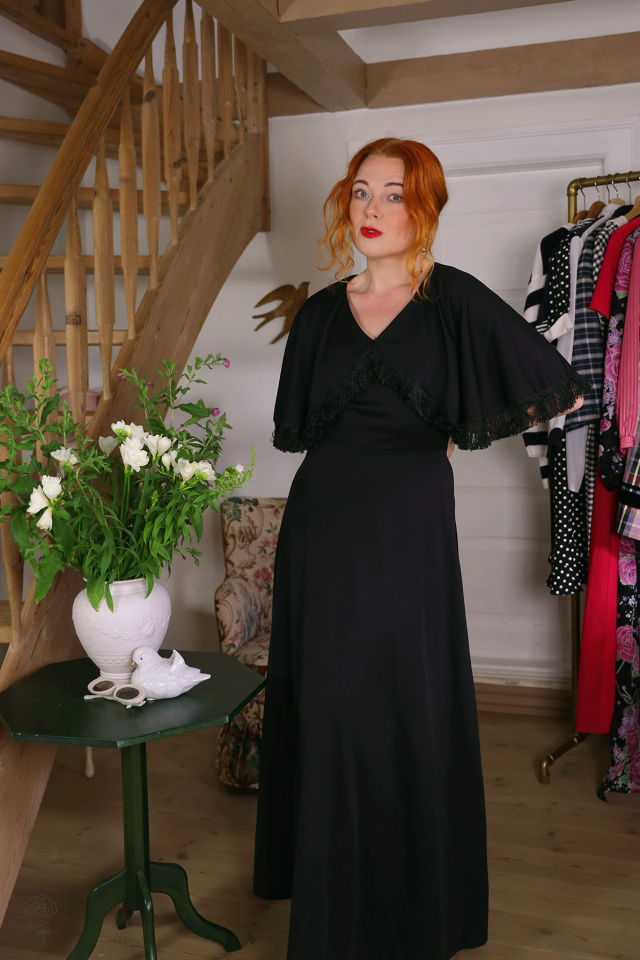 Black Angel Vintage Gown | S