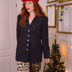 Black Elegant Blazer Jacket | L