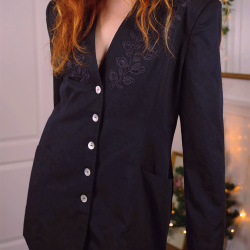 Black Elegant Blazer Jacket | L