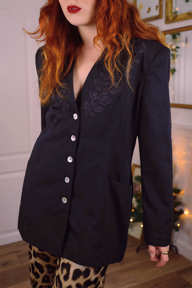 Black Elegant Blazer Jacket | L