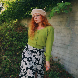 Black Floral Maxi Skirt 