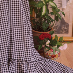Black Gingham Comfy Dress | S/M