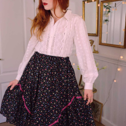 Pink floral vintage skirt shop