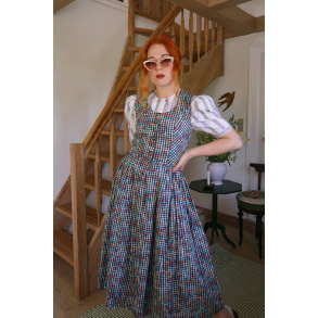 Multi Colour Gingham Vintage Dress | S