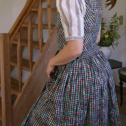 Multi Colour Gingham Vintage Dress | S