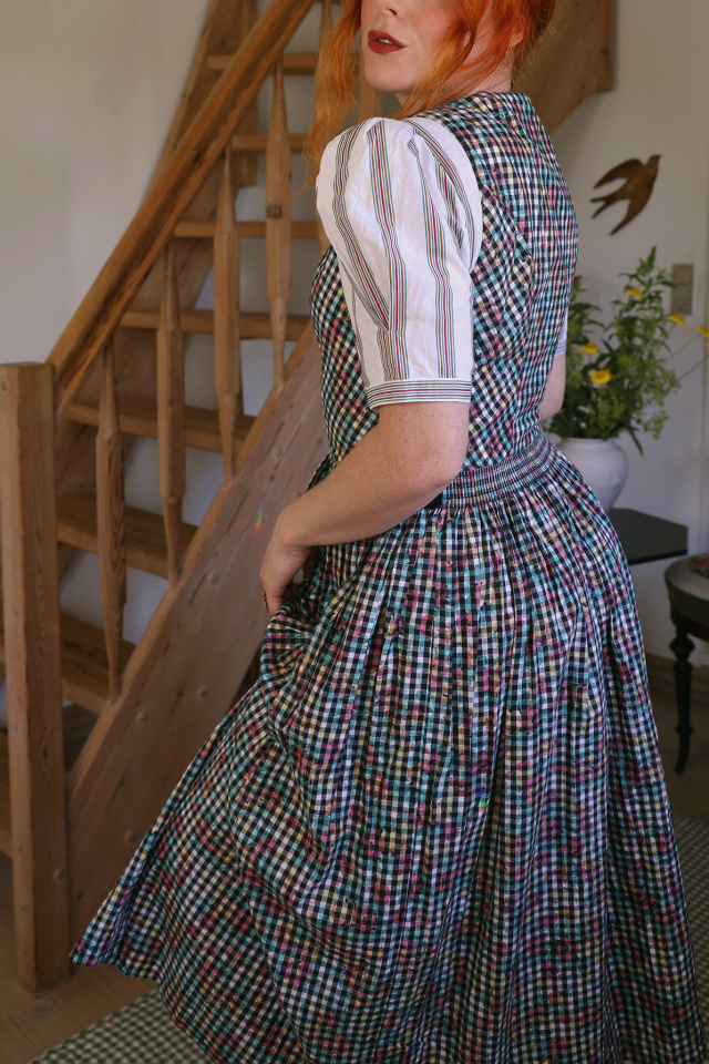 Multi Colour Gingham Vintage Dress | S
