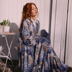 Blossom Spring Blue Maxi Gown | M-XL