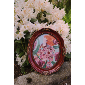Spring Blossom poster in Oval Frame 