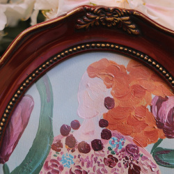 Spring Blossom poster in Oval Frame 