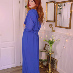 Blue 70's Maxi Gown | M
