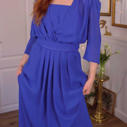 Blue 70's Maxi Gown | M