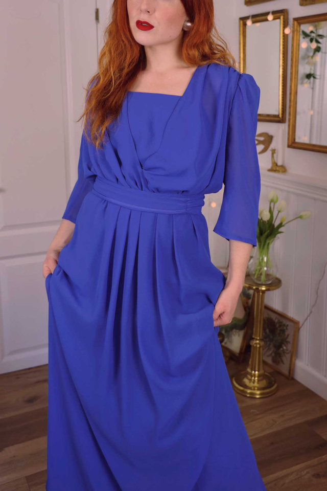 Blue 70's Maxi Gown | M