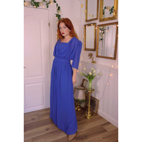 Blue 70's Maxi Gown | M