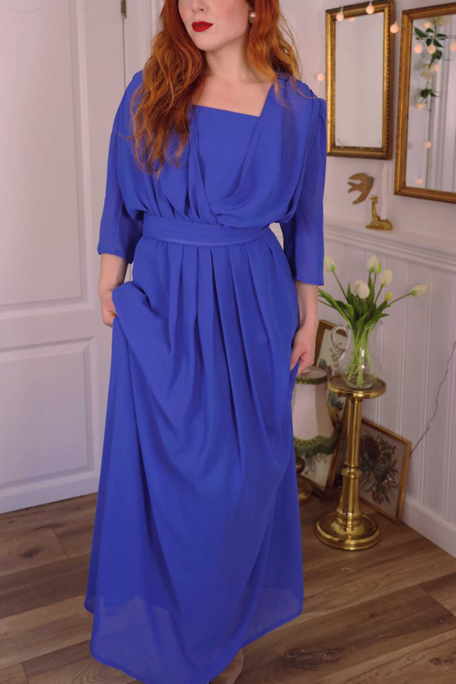 Blue 70's Maxi Gown | M