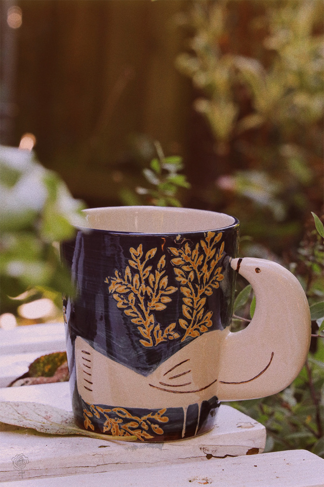 Blue Hezha Bird Mug 
