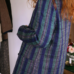 Blue &amp; Green Striped Vintage Blazer | L