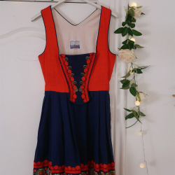 Blue &amp; Red Austrian Vintage Dress | XS