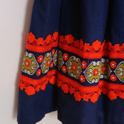 Blue &amp; Red Austrian Vintage Dress | XS