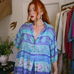 Blue &amp; Turquoise Beach Shirt | M-XXL