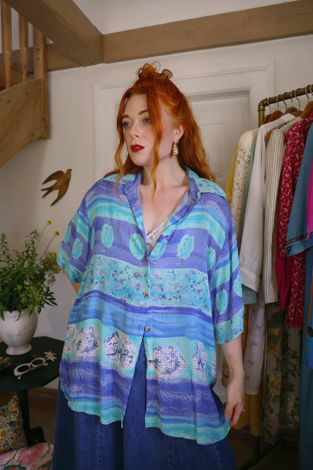 Blue &amp; Turquoise Beach Shirt | M-XXL
