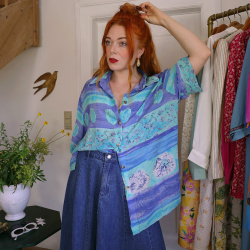 Blue &amp; Turquoise Beach Shirt | M-XXL