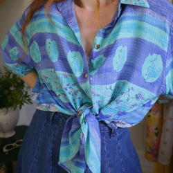 Blue &amp; Turquoise Beach Shirt | M-XXL