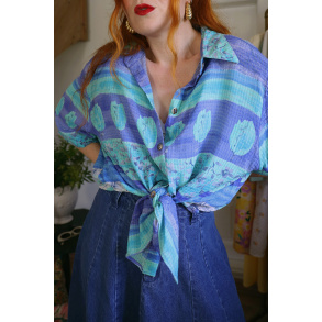 Blue & Turquoise Beach Shirt | M-XXL