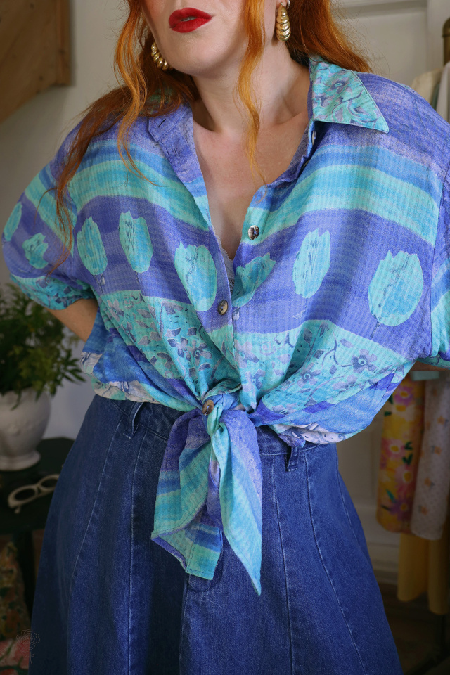 Blue &amp; Turquoise Beach Shirt | M-XXL