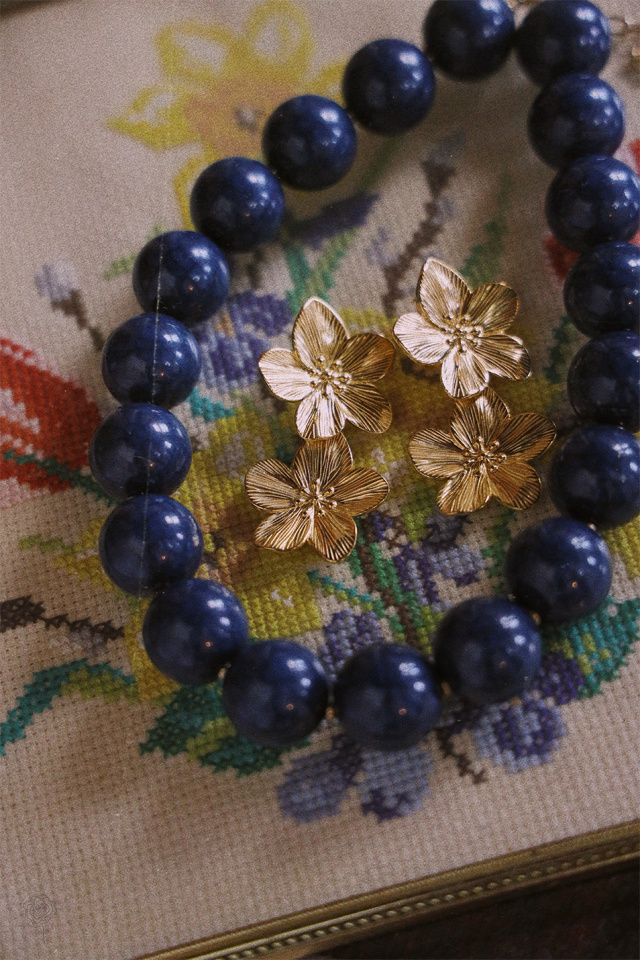 Mellow Blue Bead Necklace