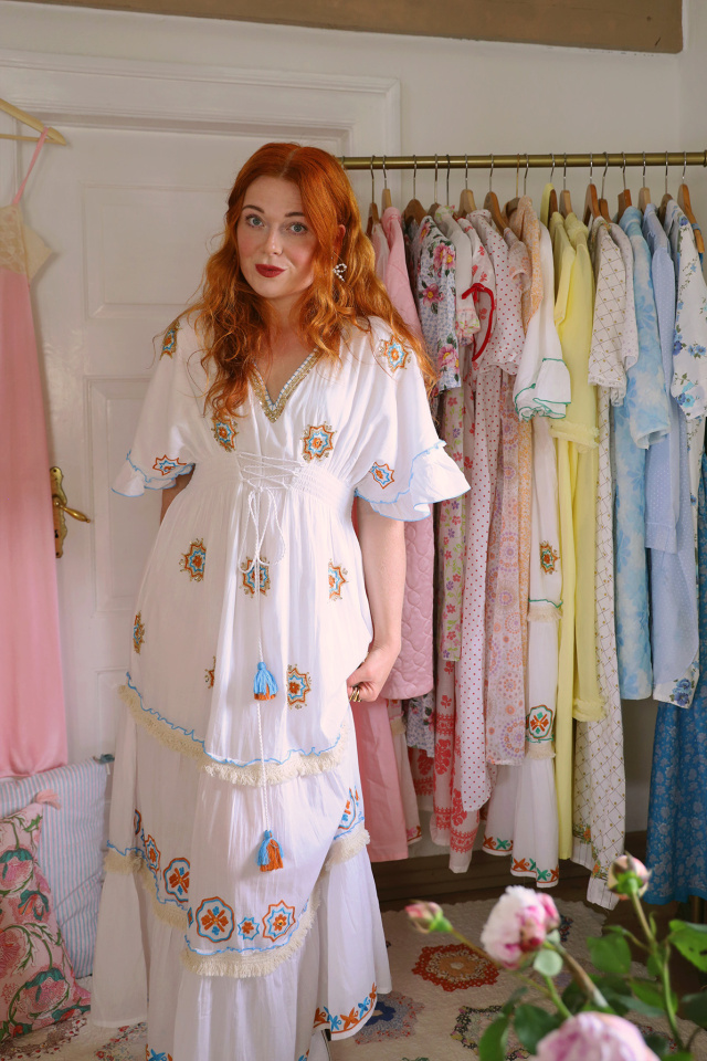 Blue Boho Sola Maxi Dress 