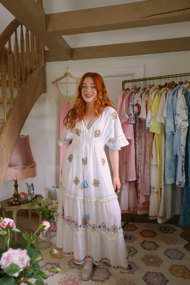 Blue Boho Sola Maxi Dress 