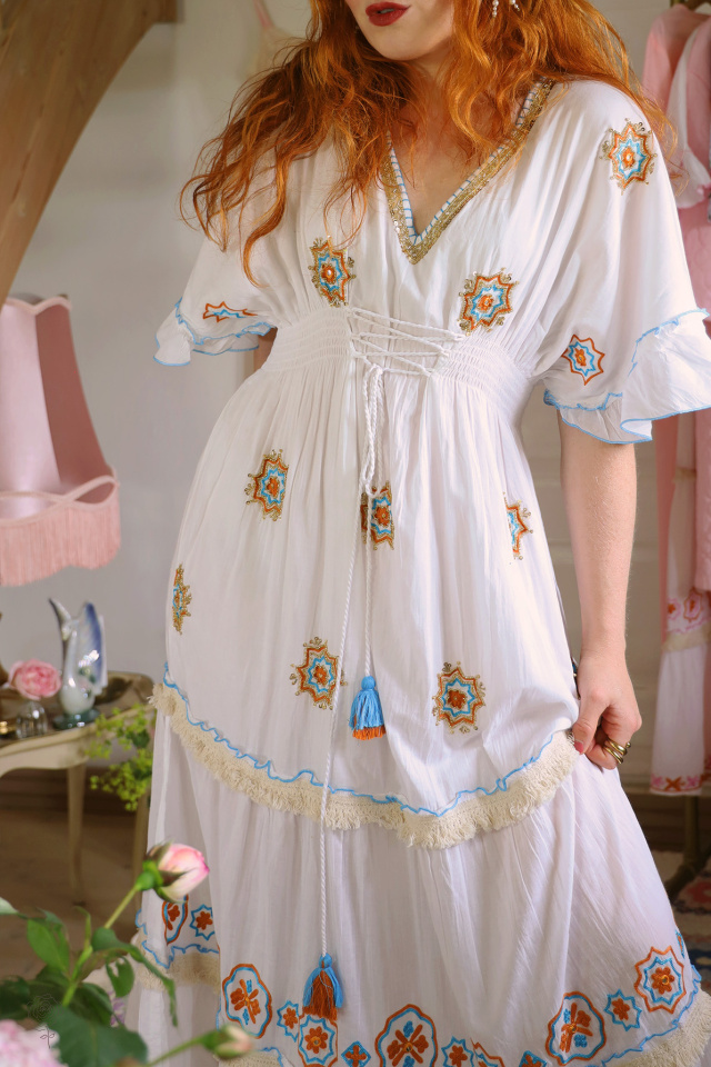 Blue Boho Sola Maxi Dress 