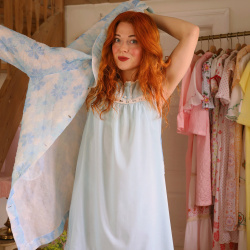 Blue Dolly Vintage Set | Robe &amp; Mini | S