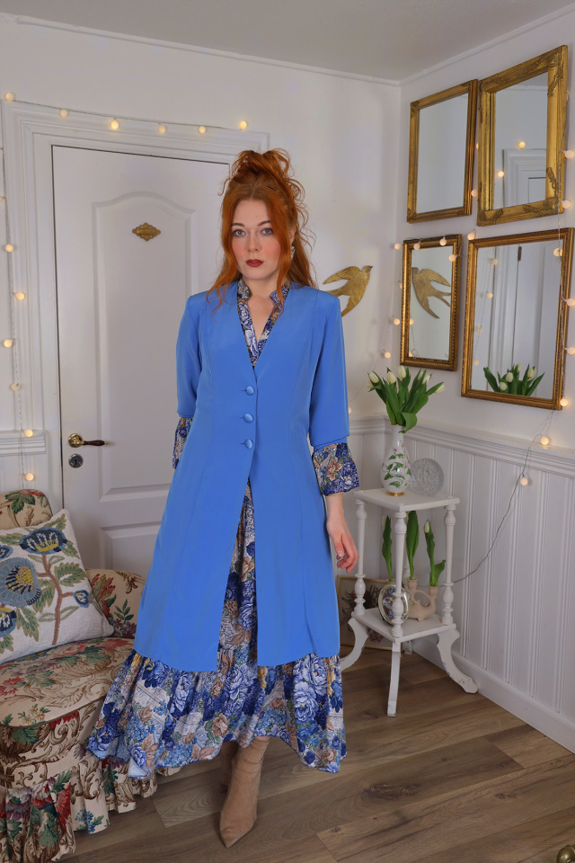 Blue Elegant Blazer Jacket | M