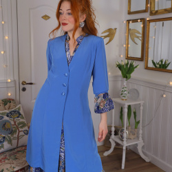 Blue Elegant Blazer Jacket | M