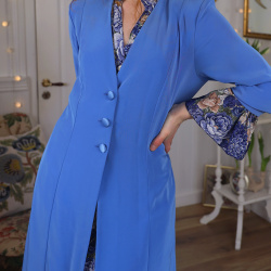 Blue Elegant Blazer Jacket | M