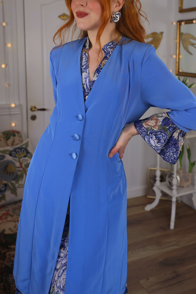 Blue Elegant Blazer Jacket | M