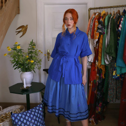 Blue Vintage Robe Top | M/L