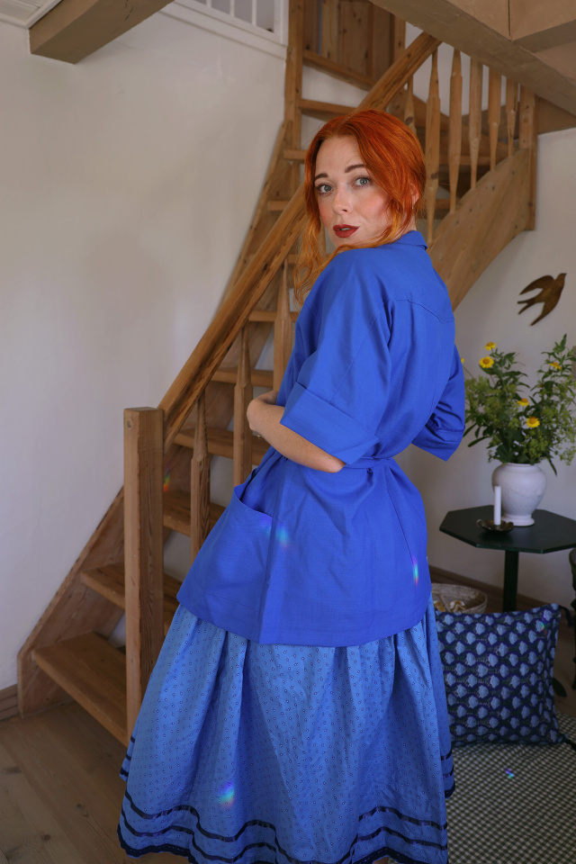 Blue Vintage Robe Top | M/L