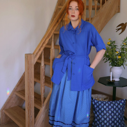 Blue Vintage Robe Top | M/L